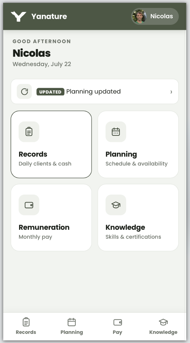 Guide App — Home