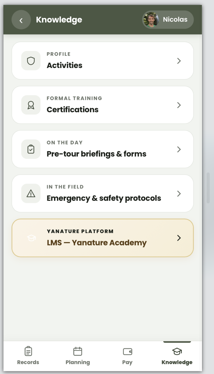 Guide App — Knowledge