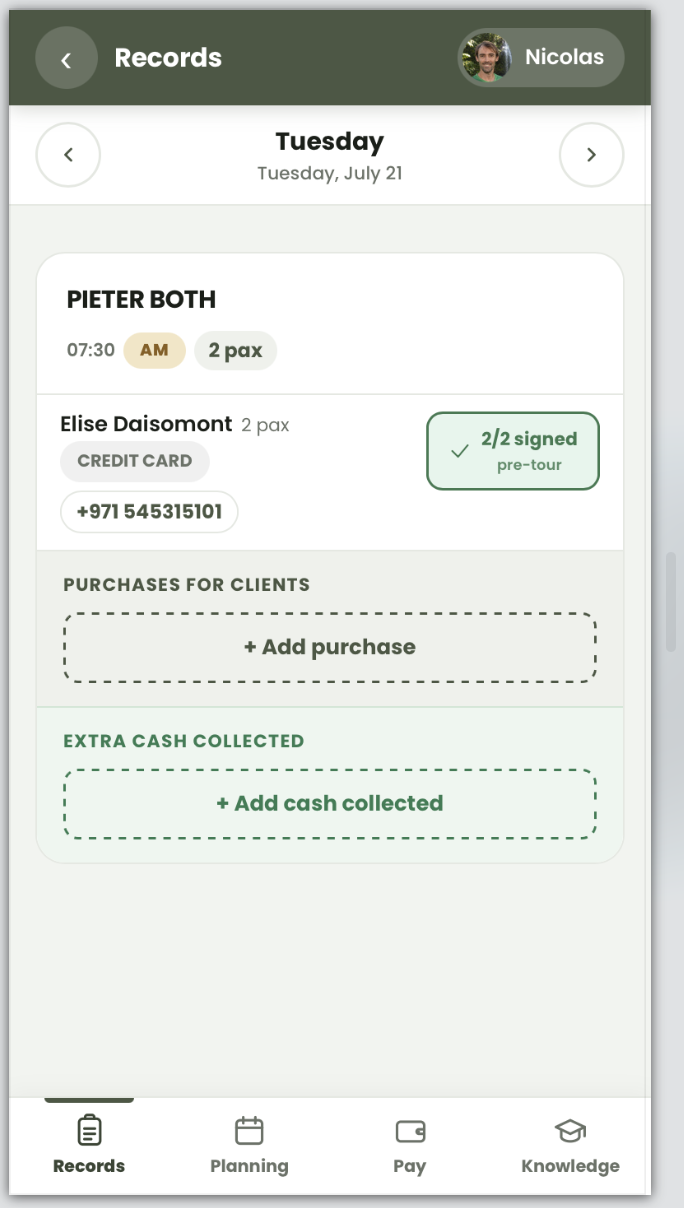 Guide App — Records